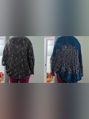 Set Of 2 Boho Floral Open-Front Women's Cardigan American Eagle OS